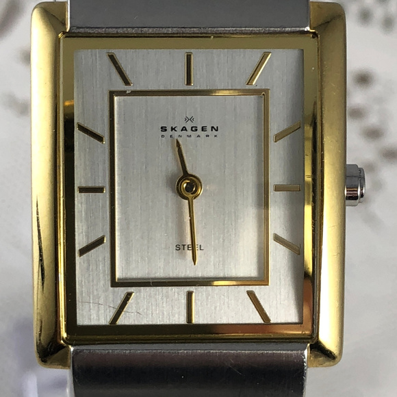 Skagen of Denmark Vintage Tank Watch Mesh Bracelet